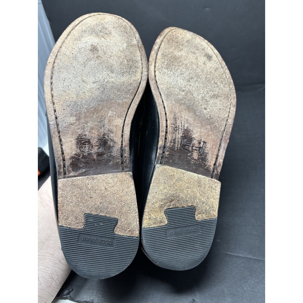 Cole Haan Mens Tassel Loafers‎ Sz 9.5 D Black Leather Classic Casual Dress Shoes - Picture 9 of 10